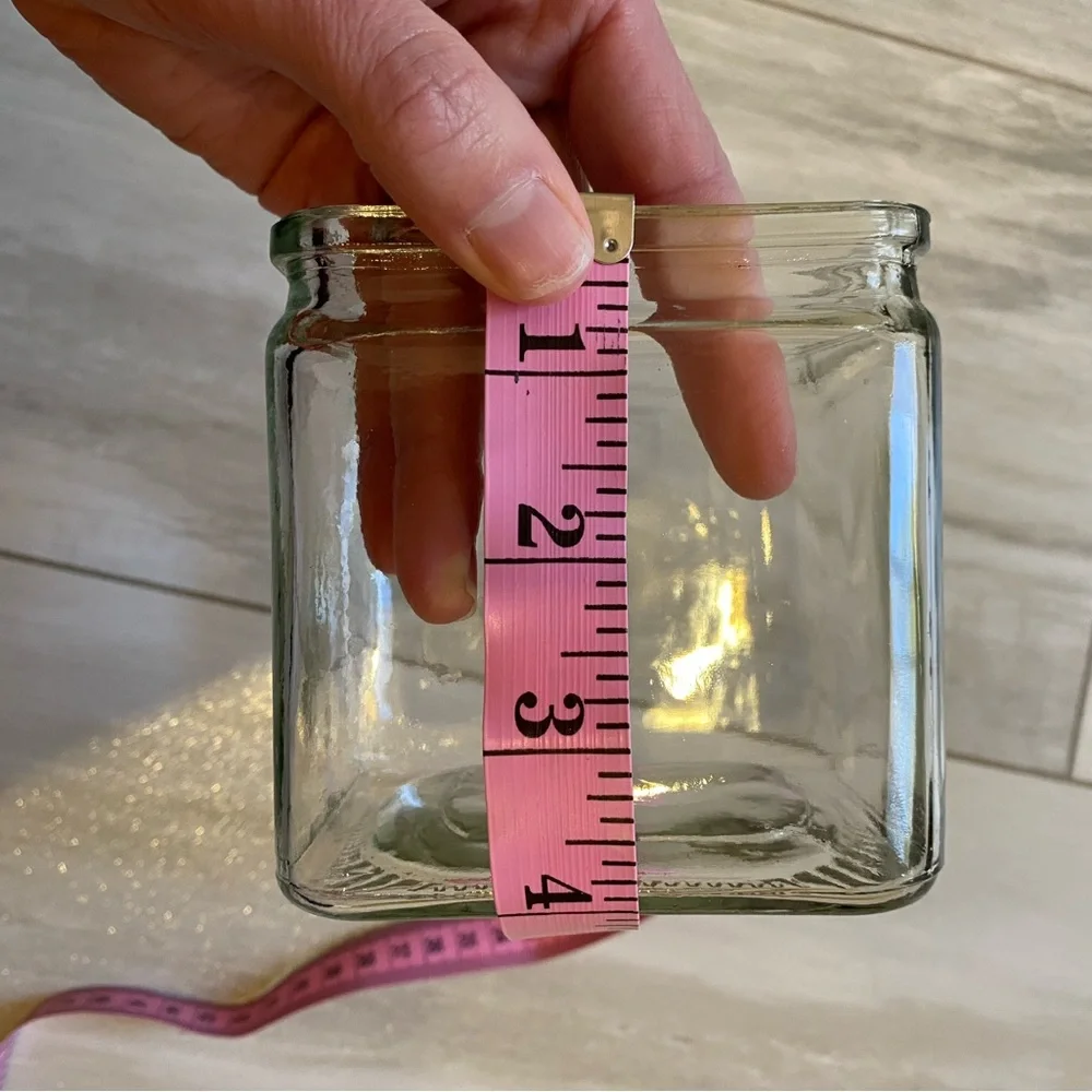 Bundle of 2 Small Square Shaped Clear Glass Flower Vases